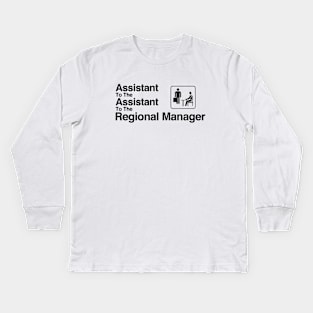 The Office Assistant to the Assistant to the Regional Manager Black Kids Long Sleeve T-Shirt